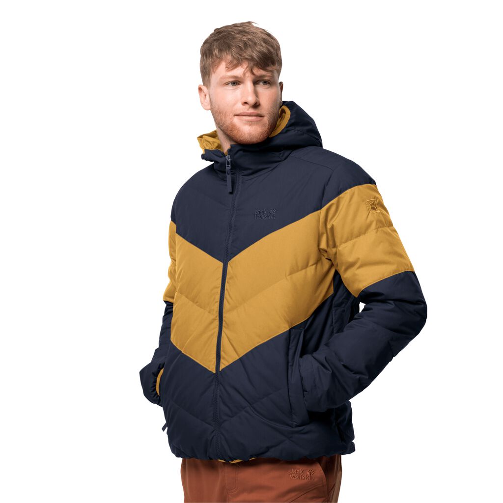 Jack Wolfskin BARROW BAY πουπουλενια μπουφαν ανδρικα μπλε | GR7536541